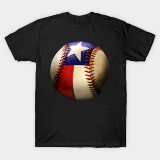 Texas Baseball Lover State of Texas Flag T-Shirt